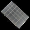 Caja plástica de abalorios, Plástico, Rectángular, 24 células, 275x195x45mm, 48PCs/Grupo, Vendido por Grupo