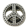 Zinc Alloy European Beads, Peace Logo, plated, without troll nickel, lead & cadmium free Approx 4.5mm, Approx 
