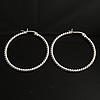 Stainless Steel Hoop Earring, 304 Stainless Steel, stainless steel hoop earring, Round 