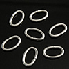 Sägeschnitt Edelstahl Closed Sprung-Ring, flachoval, originale Farbe, 8x5x1mm, 10000PCs/Tasche, verkauft von Tasche