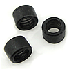 Silicone Aluminum Hair Extension Ring, with Silicone, black 