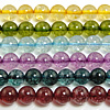 Knistern Quarz Perlen, rund, synthetische, keine, 8mm, Bohrung:ca. 1mm, Länge:15 ZollInch, ca. 37PCs/Strang, verkauft von Strang