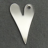 Zinc Alloy Heart Pendants, plated nickel, lead & cadmium free Approx 3mm 