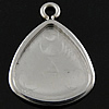 Stainless Steel Pendant Setting, Triangle, original color Approx 2mm, Inner Approx 