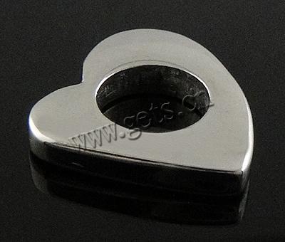 Stainless Steel Linking Ring, Heart, Customized, original color, 16.5x16x3mm, Sold By PC