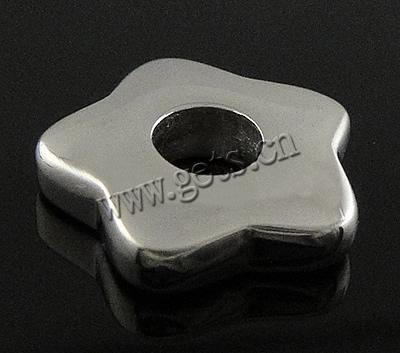 Нержавеющая сталь Связывание кольцо, нержавеющая сталь, Звезда, Индивидуальные, оригинальный цвет, 15x15x3mm, отверстие:Приблизительно 5mm, продается PC
