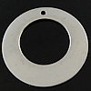 Encantos de etiqueta de acero inoxidable, Donut, Modificado para requisitos particulares, color original, 25x25x1mm, agujero:aproximado 1.4mm, Vendido por UD