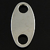 Stainless Steel Connector Bar, Flat Oval, Customized & 1/1 loop, original color Approx 2.2mm 