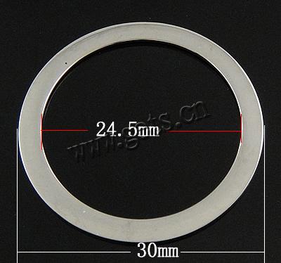 Anillo de enlace de acero inoxidable, Donut, Modificado para requisitos particulares, color original, 30x30x0.9mm, agujero:aproximado 24.5mm, Vendido por UD