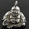 Stainless Steel Animal Pendants, Buddha, original color Approx 1.5mm 