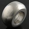 Stainless Steel European Beads, Rondelle, Customized & without troll, original color Approx 5mm 