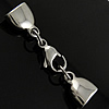 Stainless Steel Lobster Claw Cord Clasp, with end cap, original color  Approx 1.8 Inch 
