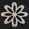 Cabujón de joyería de acero inoxidable, Flor, color original, 21x21x1.5mm, 500PCs/Bolsa, Vendido por Bolsa