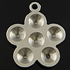 Stainless Steel Pendant Setting, Flower, original color Approx 2mm, Inner Approx 4.5mm 