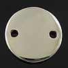 Коннектор из нержавеющей стали., нержавеющая сталь, Плоская круглая форма, Индивидуальные & 1/1 петля, оригинальный цвет отверстие:Приблизительно 2.5mm, продается PC