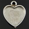 Stainless Steel Pendant Setting, Heart, original color Approx 2mm, Inner Approx 