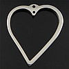 Colgantes del corazón de acero inoxidable, color original, 26x24x2mm, agujero:aproximado 1mm, Vendido por UD