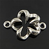 Stainless Steel Charm Connector, Flower, 1/1 loop, original color Approx 2mm 