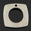 Stainless Steel Tag Charm, Square, Customized, original color 8mm Approx 1mm 