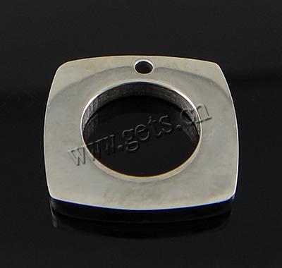 Encantos de etiqueta de acero inoxidable, Cuadrado, Modificado para requisitos particulares, color original, 13.5x13.5x2mm, 8mm, agujero:aproximado 1mm, Vendido por UD
