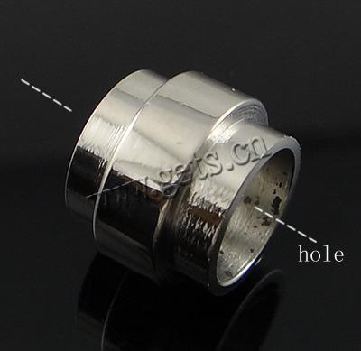 Stainless Steel Tube Beads, Customized, original color, 8x10mm, Hole:Approx 6.5mm, Sold By PC