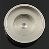 Stainless Steel Cabochon Setting, Flat Round, rivoli back, original color 12.5mm, 8mm 