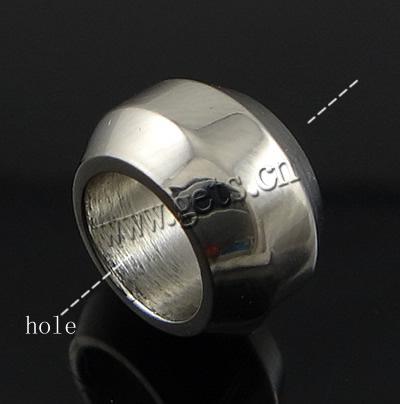Stainless Steel Large Hole Beads, Rondelle, Customized, original color, 10x6mm, Hole:Approx 6mm, Sold By PC