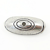 Zinc Alloy Jewelry Washers, Oval, plated, textured nickel, lead & cadmium free Approx 1mm 