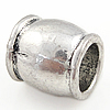 Perla de agujero grande de aleación de zinc, Tambor, agujero largo, más colores para la opción, libre de níquel, plomo & cadmio, 11x11x2mm, agujero:aproximado 6mm, Vendido por UD