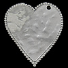 Colgantes de Aleación de Zinc en Forma de Corazón, chapado, más colores para la opción, libre de níquel, plomo & cadmio, 55x63x2mm, agujero:aproximado 4mm, Vendido por UD