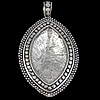 Zinc Alloy Pendant Cabochon Setting, Horse Eye, plated nickel, lead & cadmium free Approx 