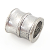 Zinc Alloy Tube Beads, plated, large hole nickel, lead & cadmium free Approx 5mm 