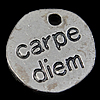 Zinc Alloy Message Pendants, Coin, plated Approx 1mm 