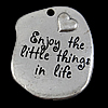 Zinc Alloy Message Pendants, Nuggets, plated Approx 2mm 