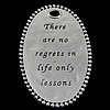 Zinc Alloy Message Pendants, Oval, plated Approx 