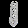 Zinc Alloy Message Pendants, Rectangle, plated Approx 3.5mm 
