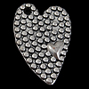 Zinc Alloy Heart Pendants, plated nickel, lead & cadmium free Approx 3.5mm 