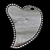 Colgantes de Aleación de Zinc en Forma de Corazón, chapado, más colores para la opción, 40x50x1.5mm, agujero:aproximado 4mm, Vendido por UD