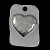 Zinc Alloy Tag Charm, Rectangle, plated, cadmium free Approx 4mm 
