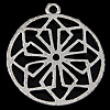 Zinc Alloy Flat Round Pendants, plated, hollow nickel, lead & cadmium free Approx 2mm 
