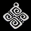 Zinc Alloy Jewelry Pendants, Square, plated nickel, lead & cadmium free Approx 2mm 