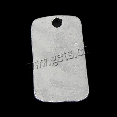 Zinc Alloy Tag Charm, plated, 13x24x1mm, Hole:Approx 2.5mm, Sold By PC