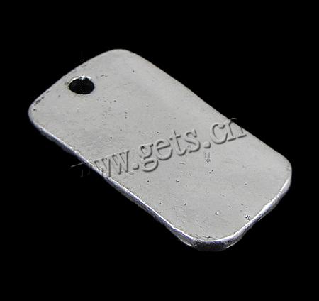 Zinc Alloy Tag Charm, plated, 13x24x1mm, Hole:Approx 2.5mm, Sold By PC