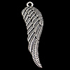 Wing Shaped Zinc Alloy Pendants, plated nickel, lead & cadmium free Approx 3.5mm 