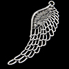 Wing Shaped Zinc Alloy Pendants, plated, hollow nickel, lead & cadmium free Approx 4.5mm 
