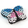 Rhinestone Clay Pave Beads, Butterfly, with Czech rhinestone, multi-colored Approx 2mm 