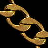 Brass Curb Chain, plated, twist oval chain lead & cadmium free 