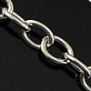 Нержавеющая сталь Овальном Сеть, Нержавеющая сталь 304, Овальный цепь, оригинальный цвет Приблизительно 100м/Лот, продается Лот