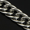 Acero inoxidable Cuerda Cadena, acero inoxidable 316, cadena de cuerda, color original, 14x10x2mm, aproximado 100m/Grupo, Vendido por Grupo