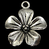 Zinc Alloy Flower Pendants, plated, 5 petal nickel, lead & cadmium free Approx 2mm 
